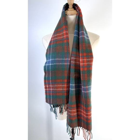VTG Highlander By Lochcarron Wool Scarf Scotland Plaid - Picture 2 of 5